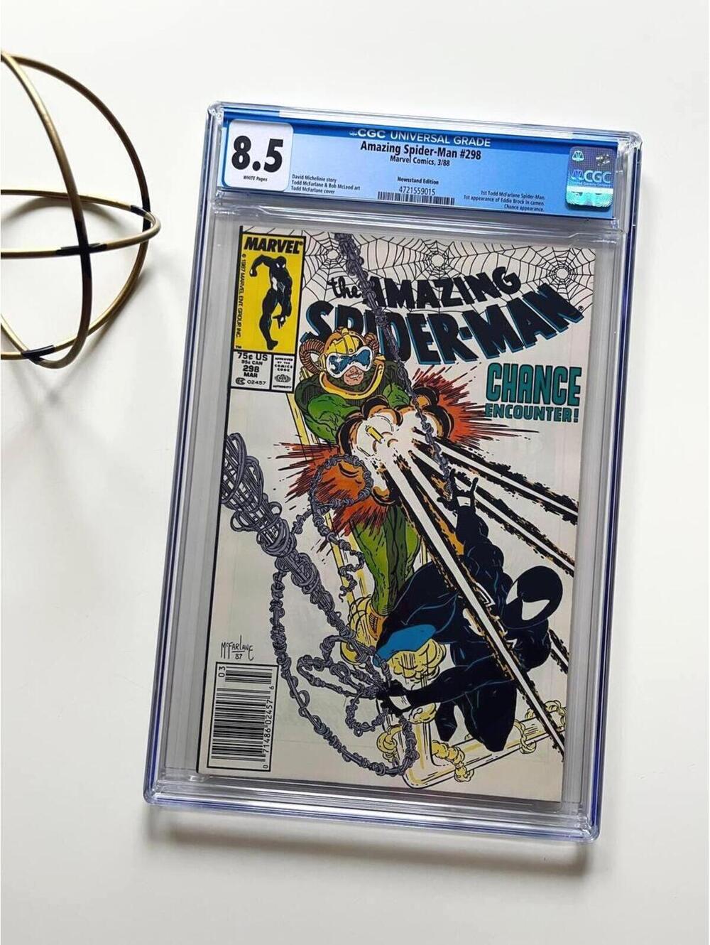 Amazing Spider-Man #298 CGC 8.5 Newsstand 1988 1st Eddie Brock Venom, Comic book